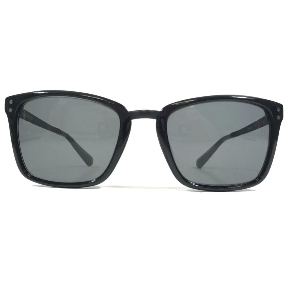 Zac Posen Sunglasses Marcelo BK Black Square Frames with Black Lenses 53-20-140